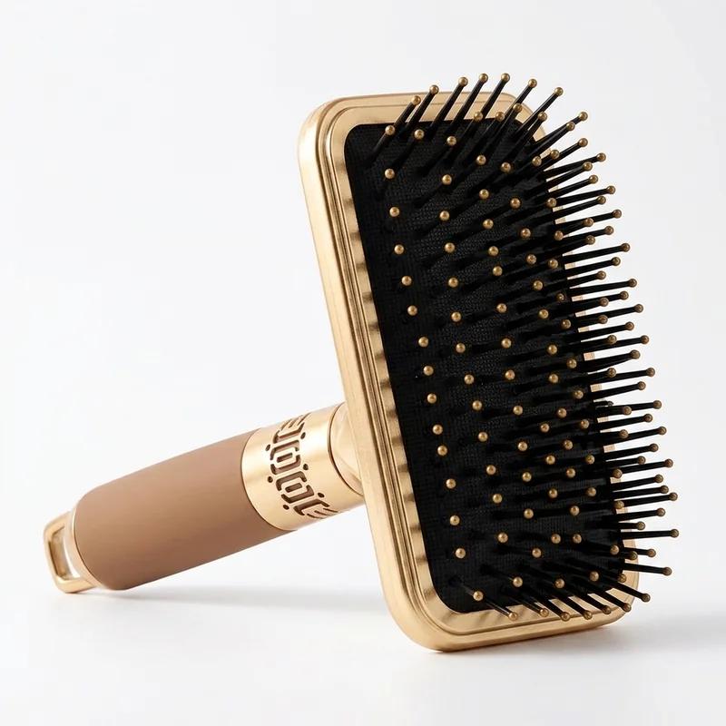 Brosse à cheveux plaquée or deluxe thumb 3