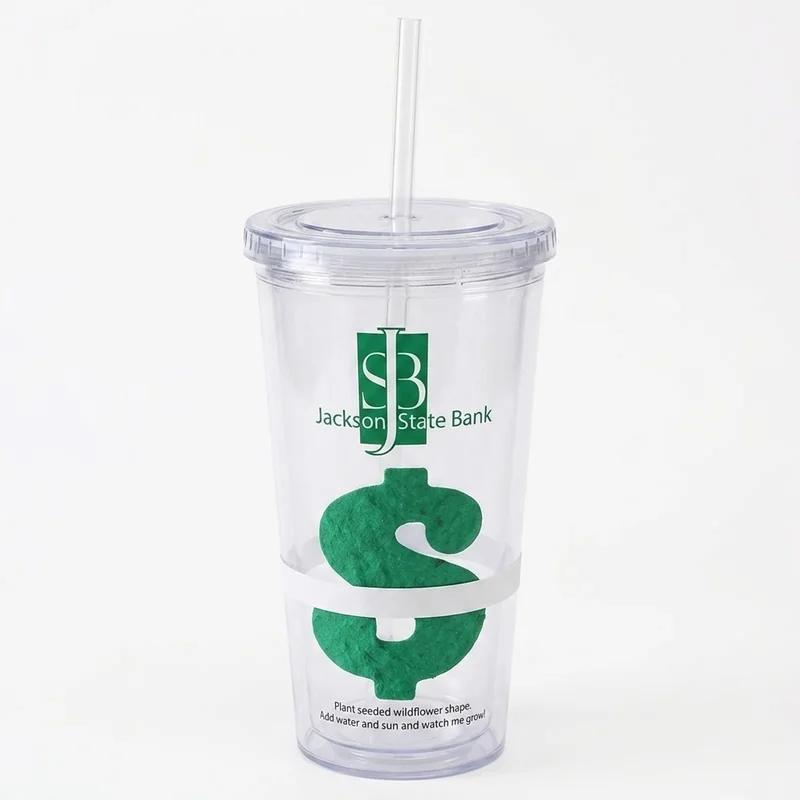 Everest 22oz Plastic Straw Tumbler thumb 2