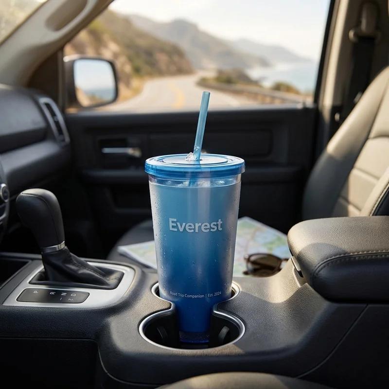 Everest 22oz Plastic Straw Tumbler thumb 3