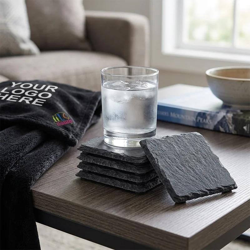 Everest Square Slate Coaster Set thumb 3