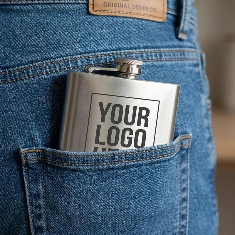 Hip Flask 8oz Stainless thumb 3