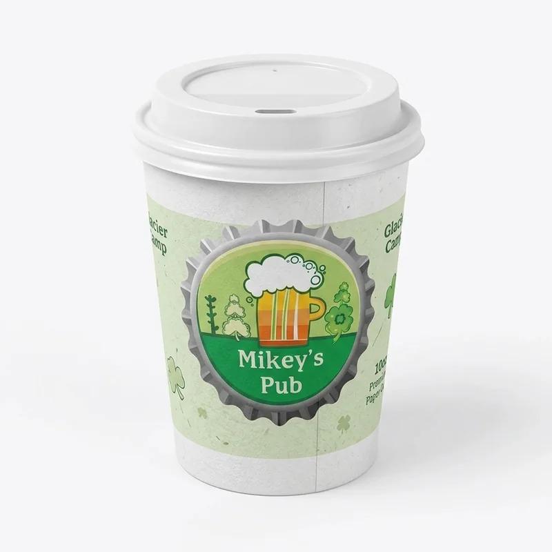 Glacier Camp 10oz Paper Cup White Lid thumb 2