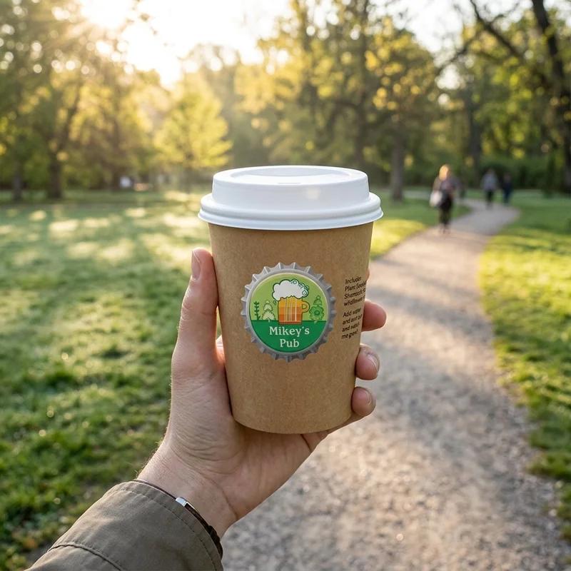 Glacier Camp 10oz Paper Cup White Lid thumb 3