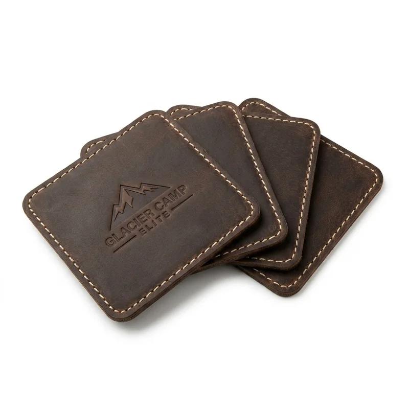 Glacier Camp 4-Pack Leather Coasters Elite thumb 2