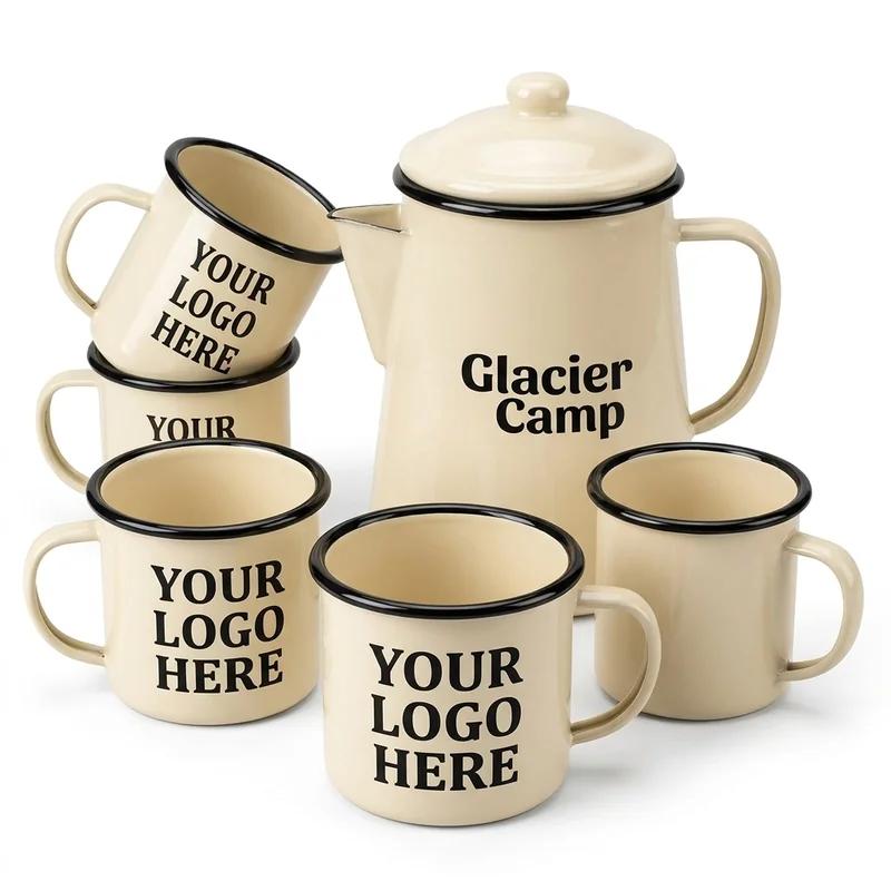 Ensemble de café en émail Glacier Camp thumb 4