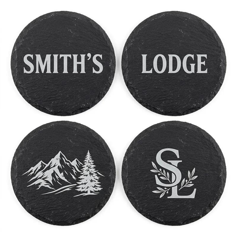 Glacier Frost 4-Pack Slate Coasters Elite thumb 4