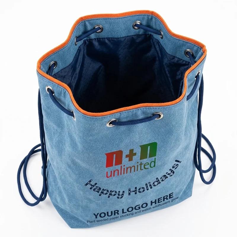 Glacier Frost Drawstring Backpack Blue thumb 2