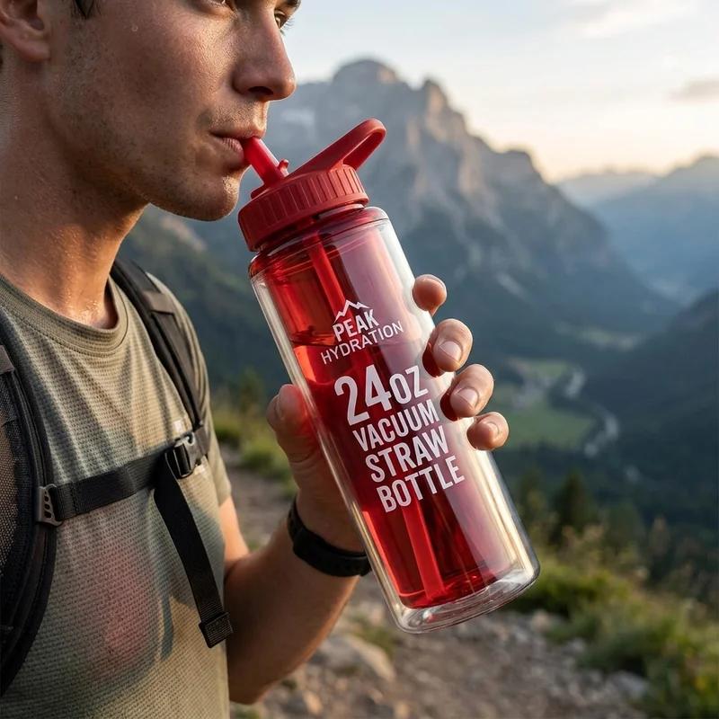 Peak Hydration 24oz Vacuum Straw Bottle thumb 3
