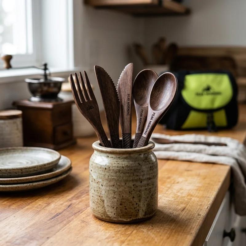 Peak Morning Wooden Utensil Set Pro thumb 3