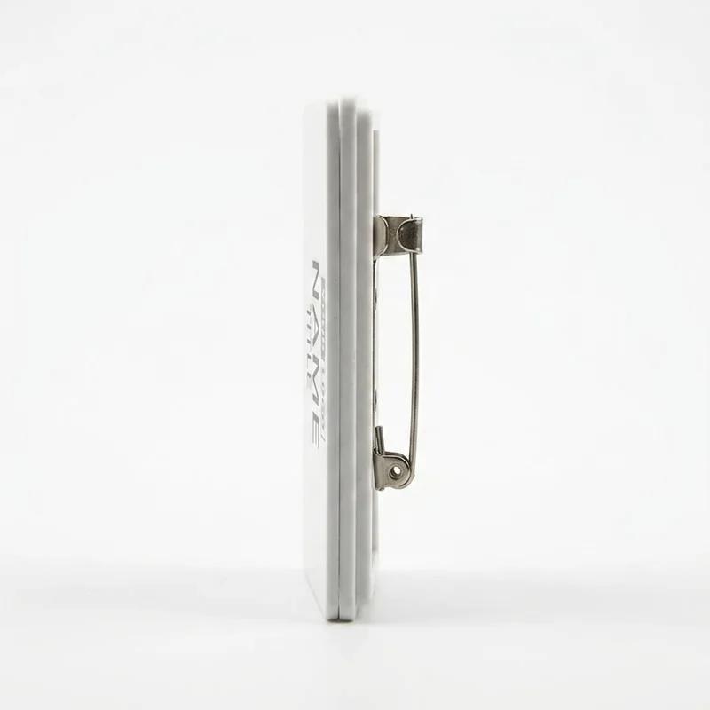 Rectangle Name Badge with Pin thumb 2