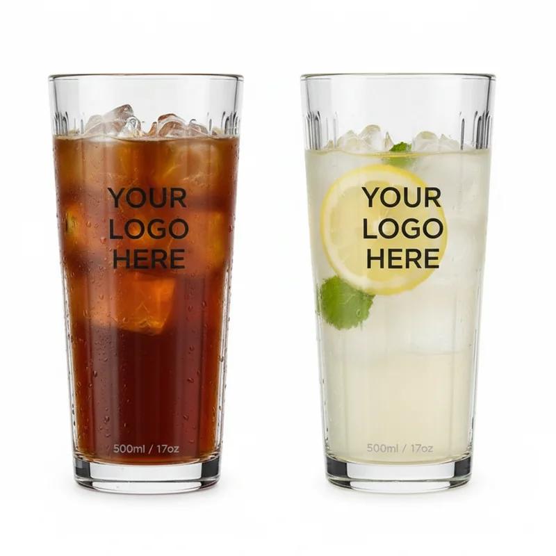 Striped Highball Glass with Straw 17oz thumb 3