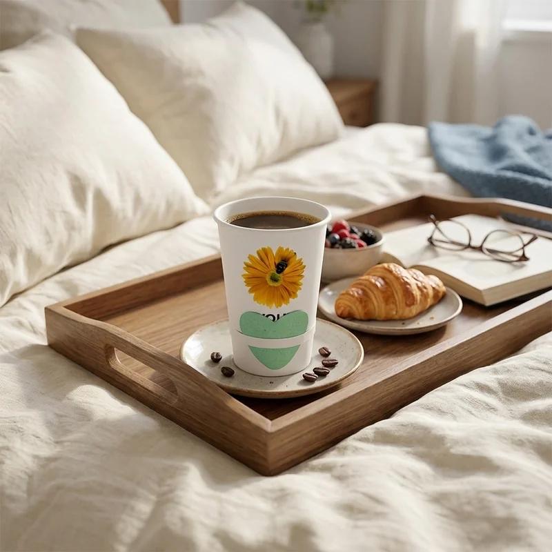 Summit 10oz Paper Coffee Cup White thumb 3