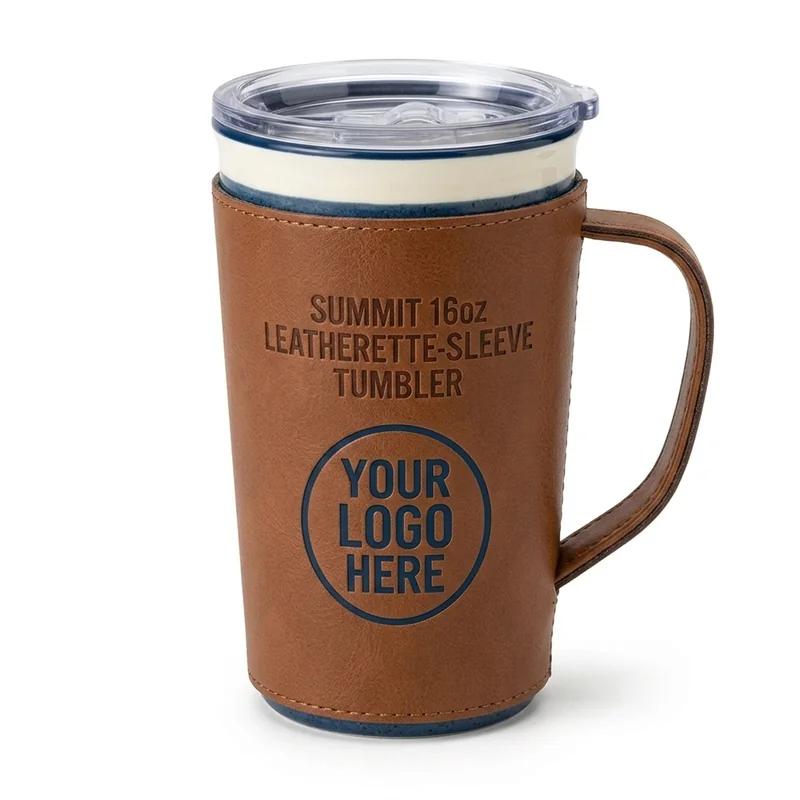 Summit 16oz Leatherette-Sleeve Tumbler thumb 2