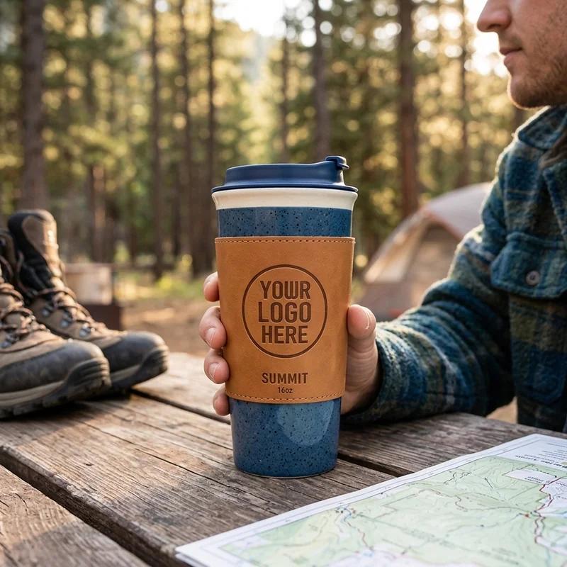 Summit 16oz Leatherette-Sleeve Tumbler thumb 3