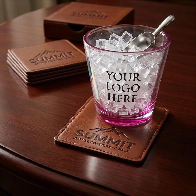 Summit 4-Pack Leather Coasters thumb 3