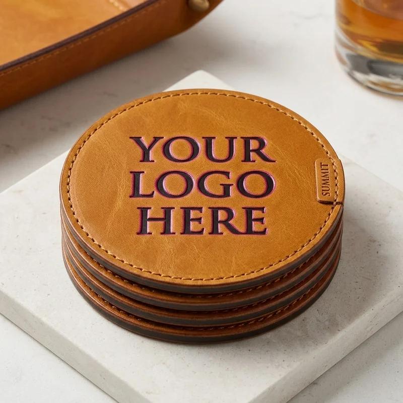 Summit 4-Pack Leather Coasters thumb 4