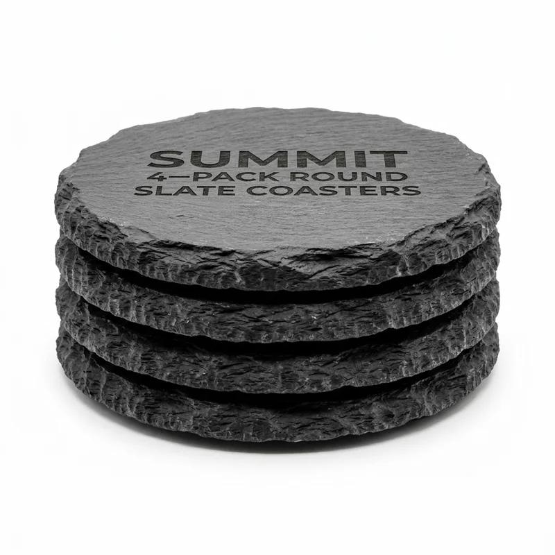 Summit 4-Pack Round Slate Coasters thumb 2