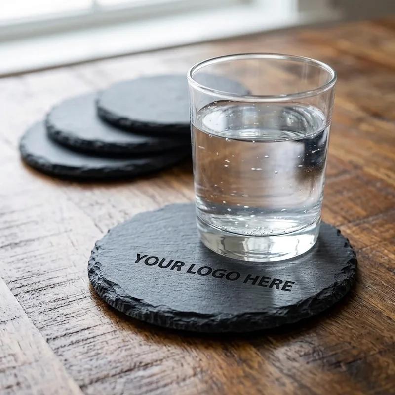Summit 4-Pack Round Slate Coasters thumb 3