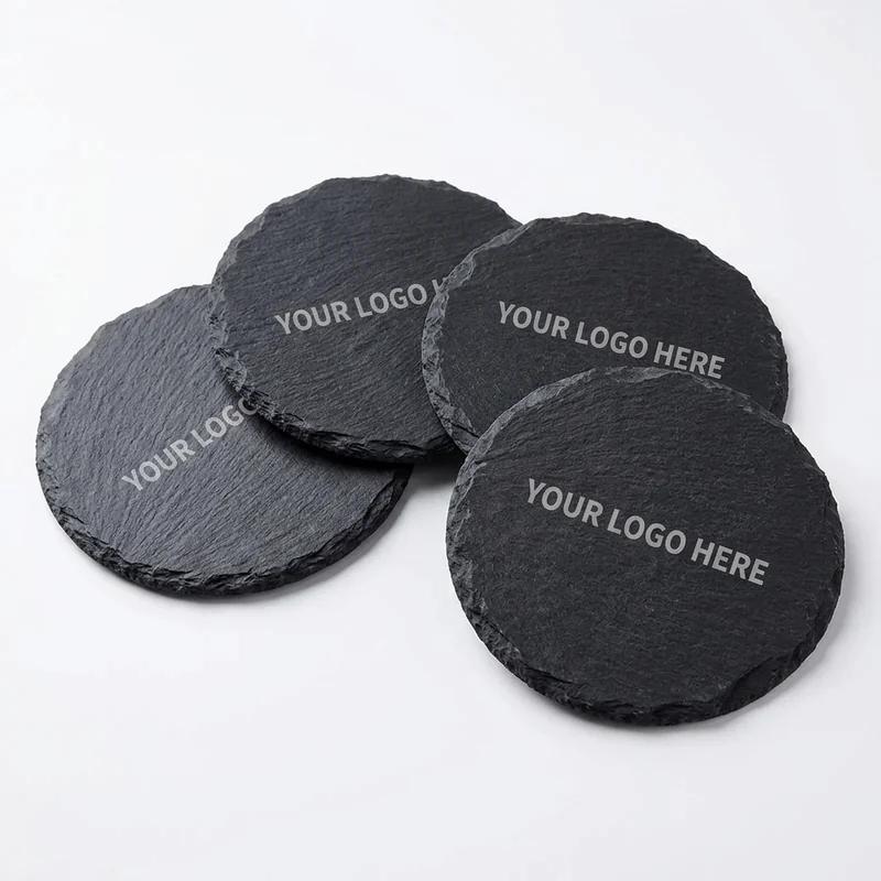 Summit 4-Pack Round Slate Coasters thumb 4