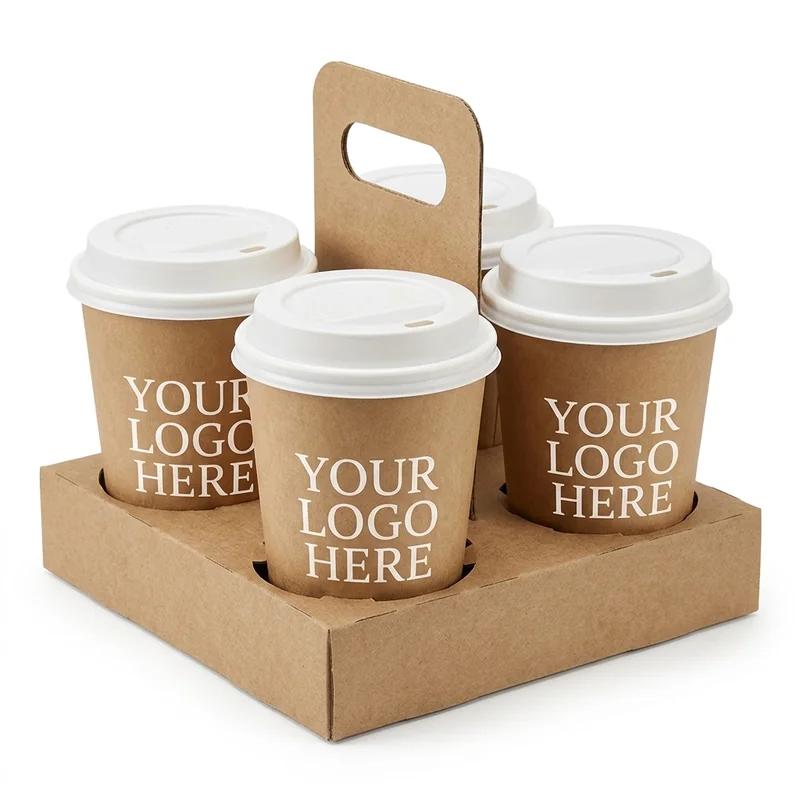 Takeaway Paper Cup 10oz White Lid thumb 4