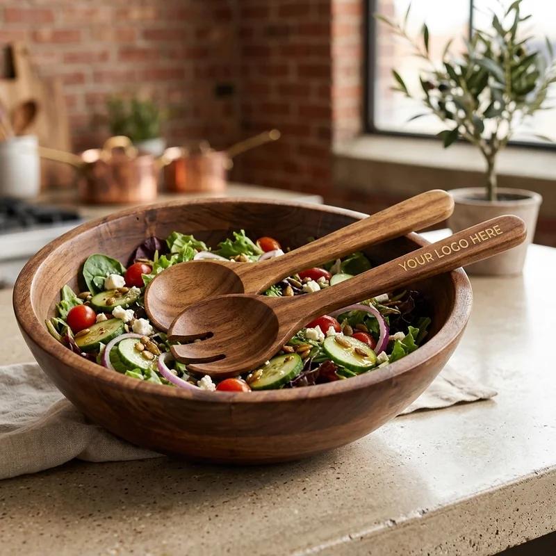 Urban Loft Wooden Salad Server Set thumb 3
