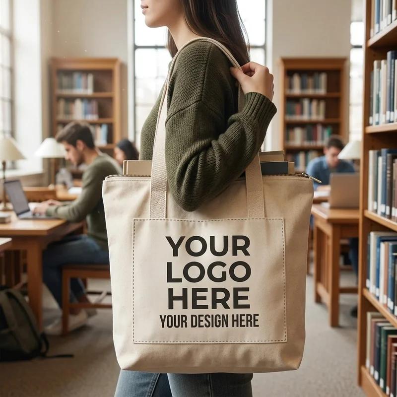 Zippered Tote Bag thumb 3