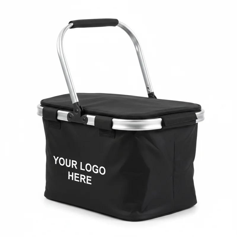 Compact Folding Picnic Basket Cooler