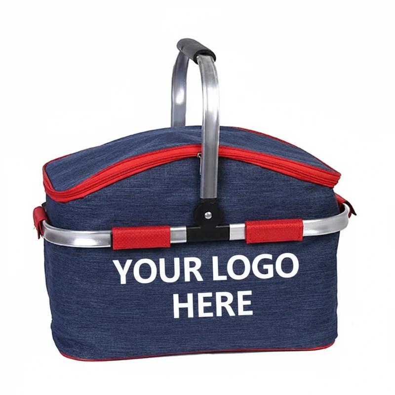 Collapsible Insulated Picnic Cooler Basket
