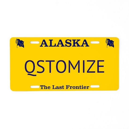 Qstomize.com - Alaska Personalized License Plate 