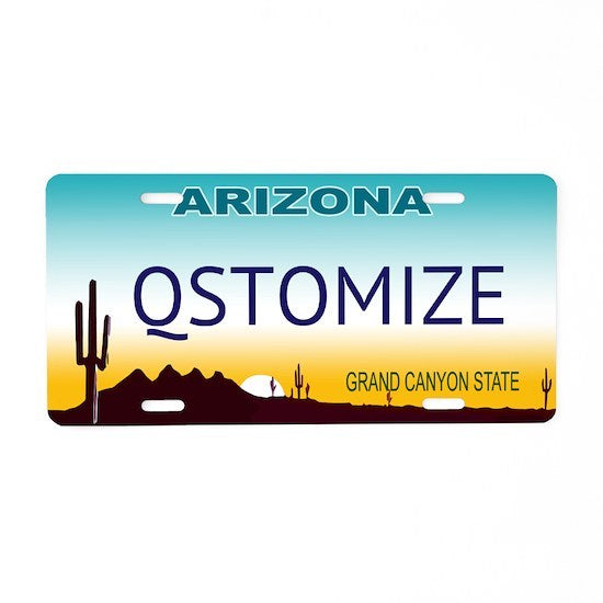 Qstomize.com - Arizona Personalized License Plate 