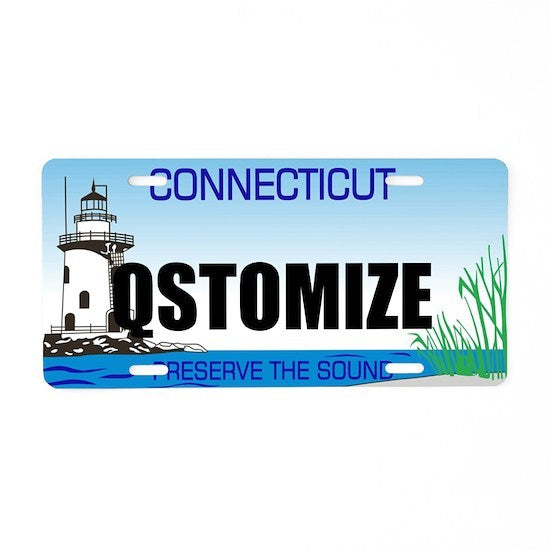 Qstomize.com - Connecticut Personalized License Plate 