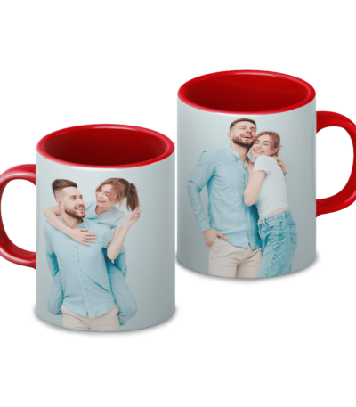 Custom Accented Coffee Mug Red-Qstomize.com