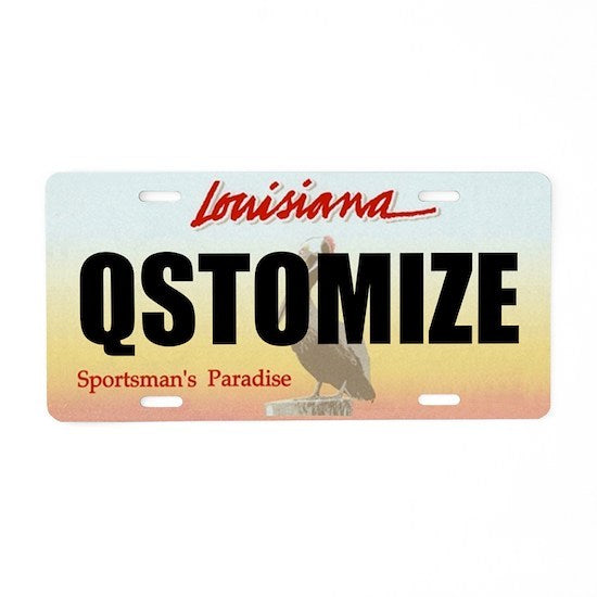 Qstomize.com - Personalized Louisiana License Plate: Durable Metal with UV Finish 